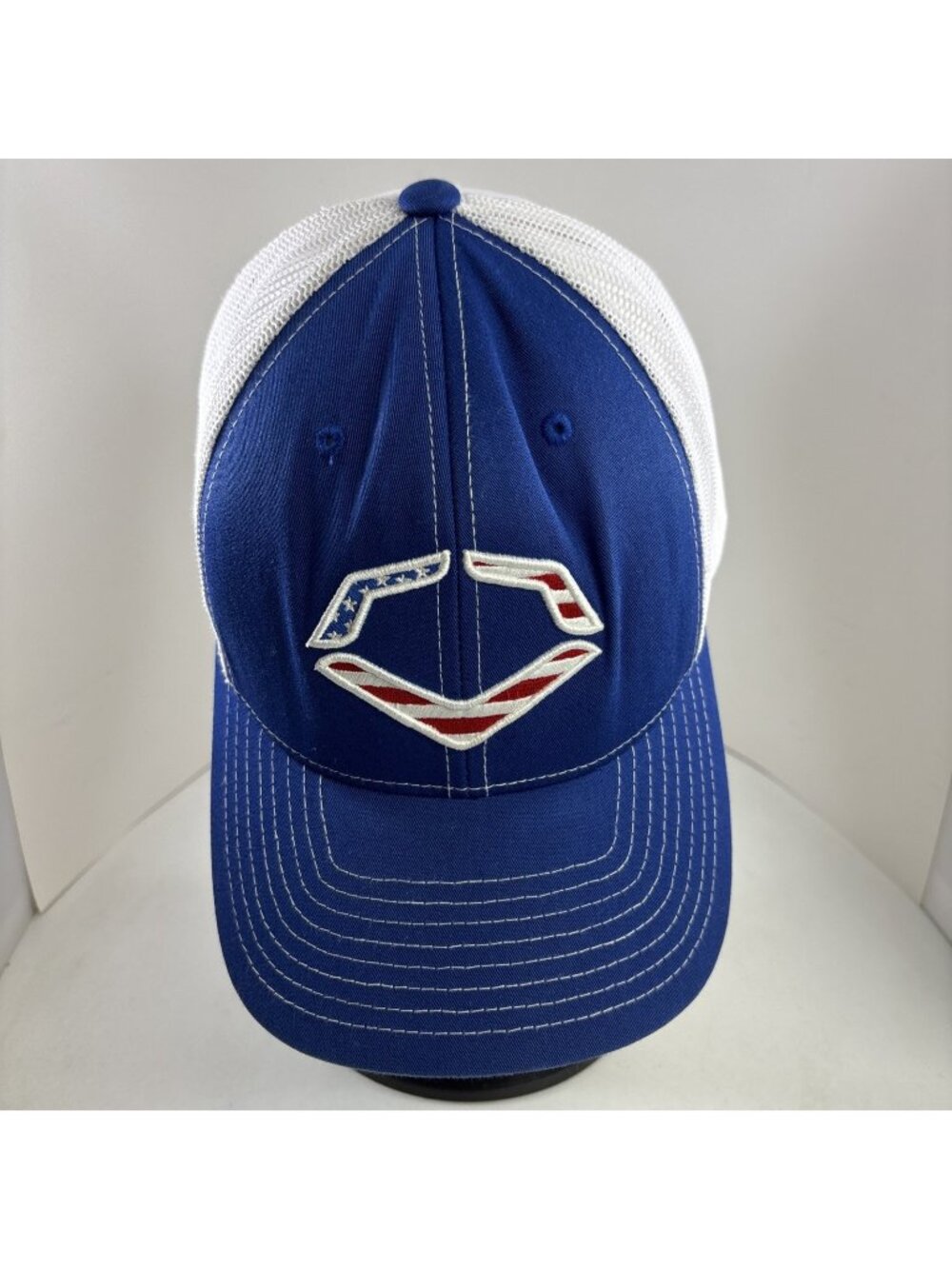 EvoShield Snapback Trucker Hat USA Dark Blue/White Mesh Adjustable Cap